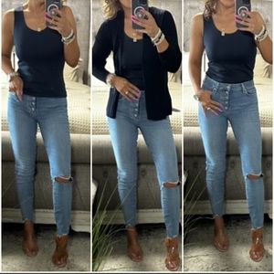 New💙Soft stretch navy tank top